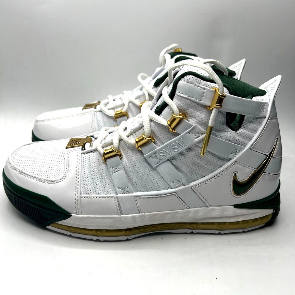 Nike Zoom Lebron III 3 QS "SVSM Home" AO2434-102 Men's size 8
